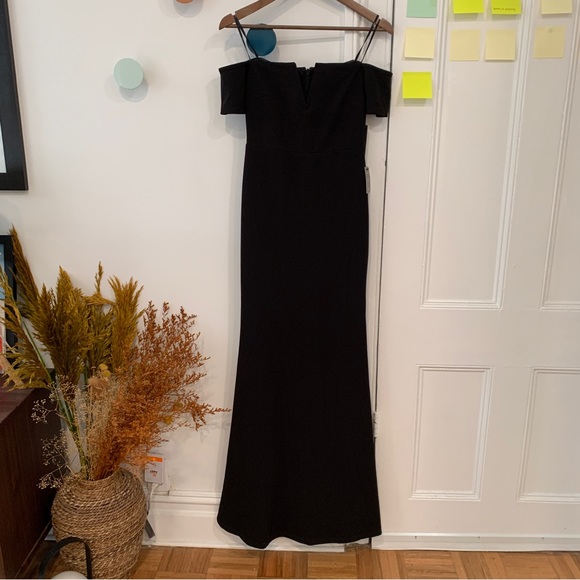NWT Lulu’s Lynne Off the Shoulder Black Dress - Sz Small OR Medium - Picture 11 of 11